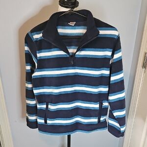 Gymboree Boy's Blue and White Striped Zip-Up